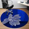 1pc Floral Design Office Round Area Rug,  Mat Suitable For Office, Under Office Chairs Bedroom Living Room Home Decor, Room Deco