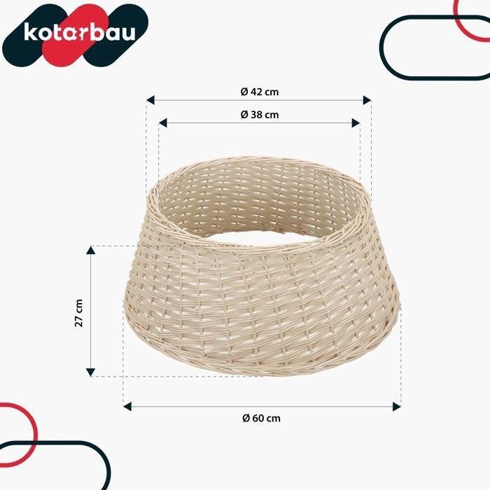 Housse de sapin de Noël - KOTARBAU® - Ø 55 cm - Osier - Blanc - Intérieur