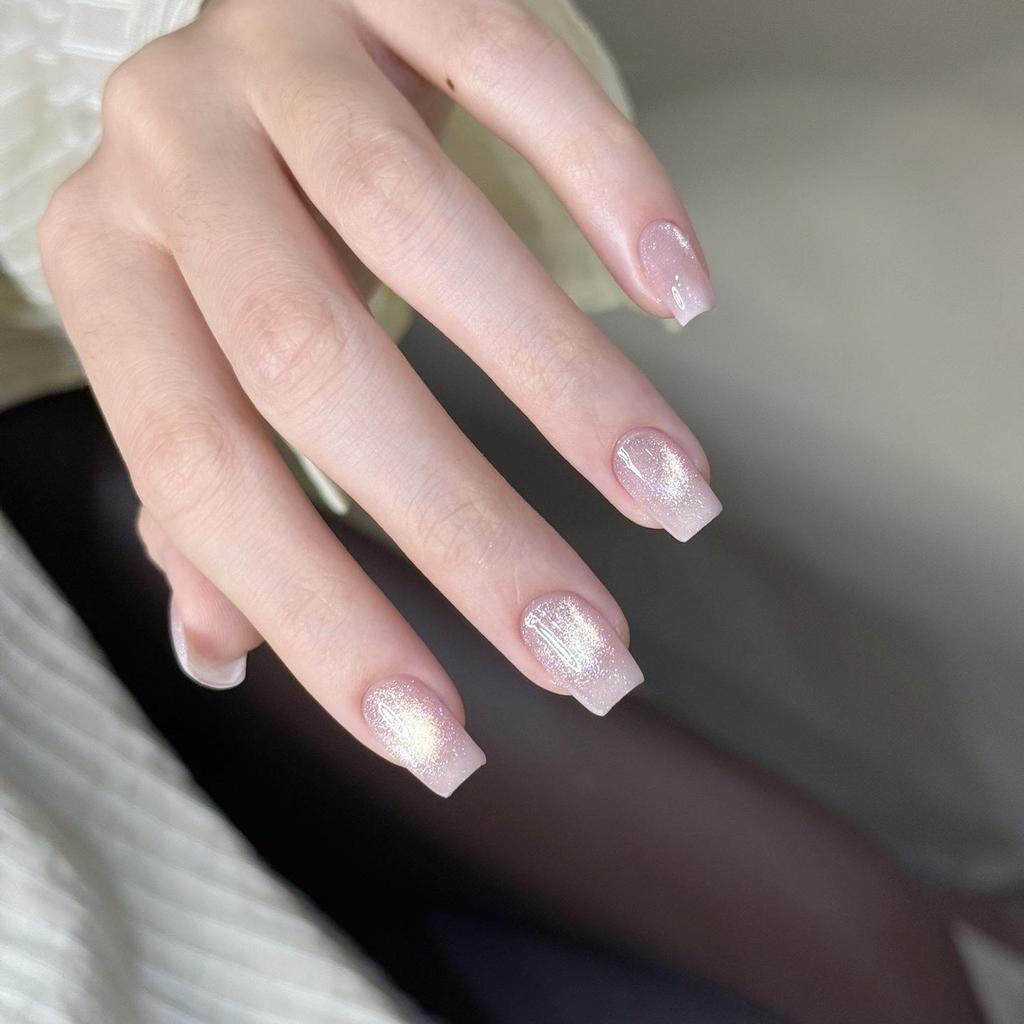 President Hua Little Black Bottle Leveling Gel: Satin Porcelain White Cat Eye & Crystal Whitening Gel Polish, 60 Colors