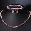 ZAKOL Splendido Set di Gioielli Scintillanti AAA Zirconia Cubica Trasparente Rotonda Collana Orecchini da Sposa Festa per Donne