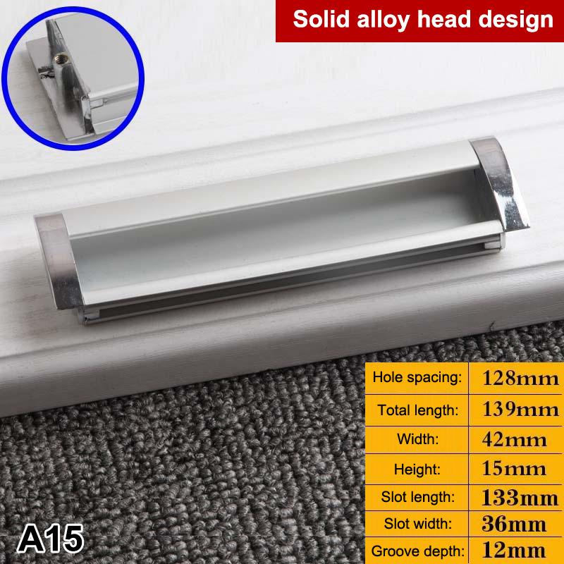 Alloy Embed Door Knobs Kitchen Cabinet Cupboard Door Drawer Hidden Dresser Pull Handles Furniture Hardwre Accessory