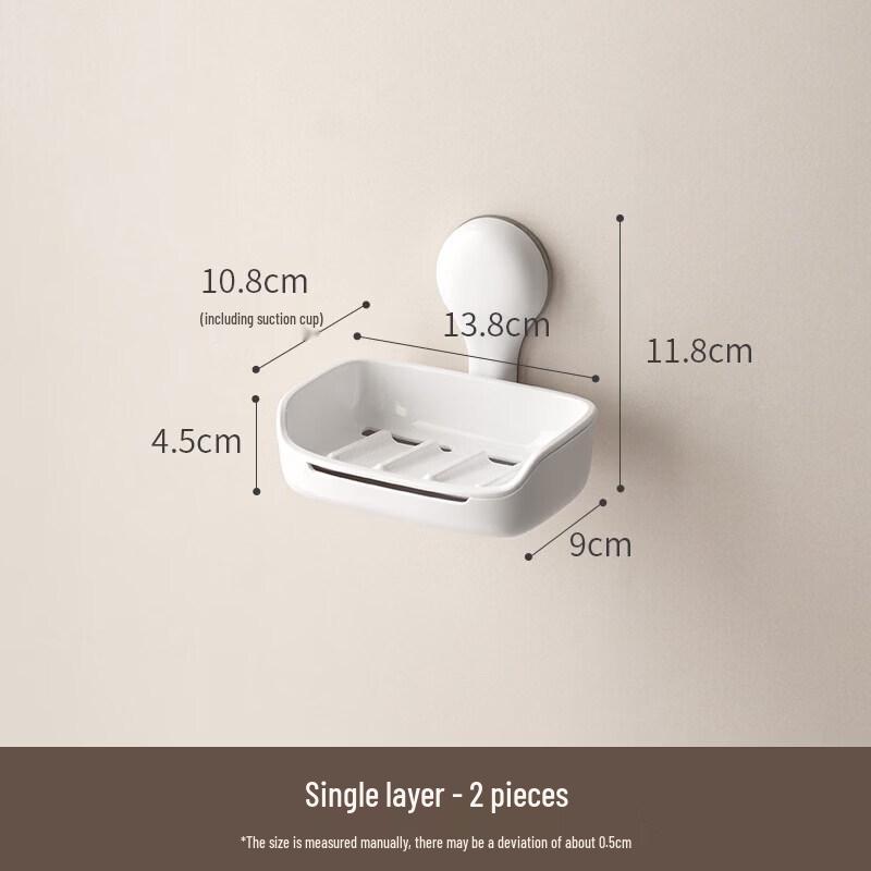 LIEI Wall-Mounted Suction Cup Soap Dish