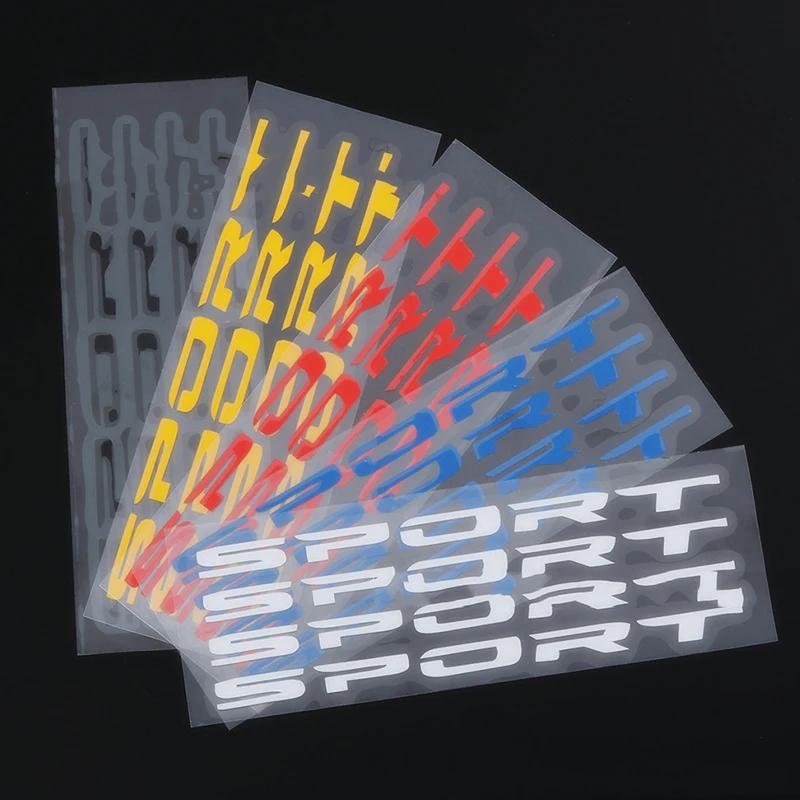 4pc SPORT Car Decal Sticker Wheels Rims Racing DIY Stripes Decorative Stickers Emblem Car Styling Car SUV Truck Accessories