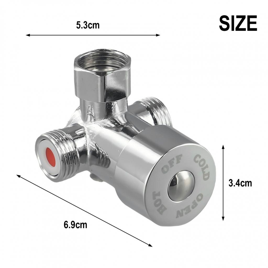 Hot Cold Water Mixing Valve Thermostatic Mixer Temperature Control Shower Faucet