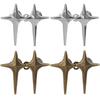 4pcs New Fashion Cross Star Waist Buckle Adjustable Pants Clips Waist Tightener No Sewing Metal Button Snaps for Jeans Decor