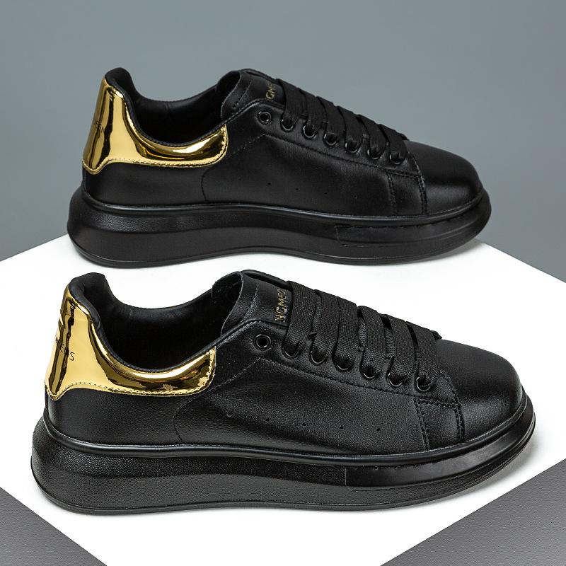 McQueen høst og vinter hvite sko herre- og damesko 2025 nye plattform casual allsidige sportssko par høydeøkende brettsko