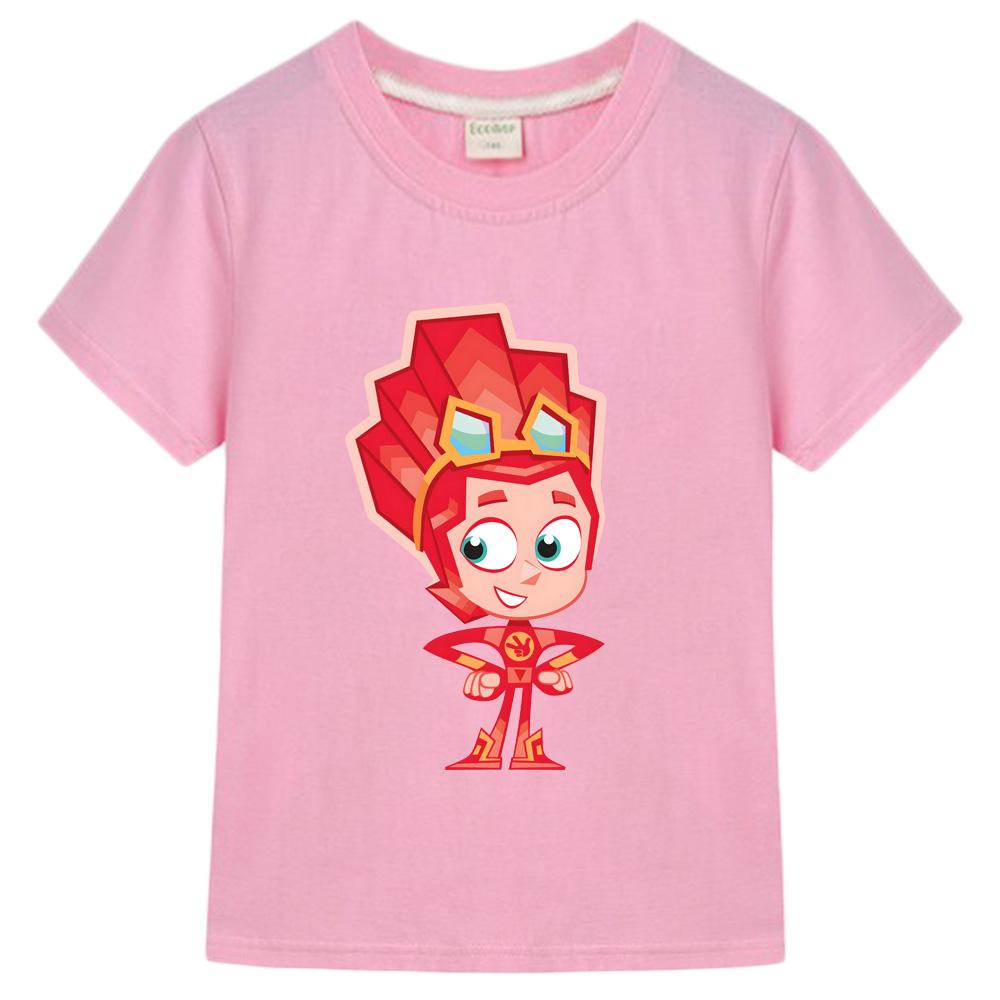 The Fixies Cartoon 100%Cotton T-shirts Funny Cat Family Comfortable Tee-shirt Kawaii Children Short Sleeve Breathable Tshirts