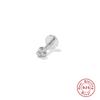 S925 Sterling Silver New Version Puncture Internal Thread Flat Head Body Auricle Puncture Earbone Stud Earring Stud Earring