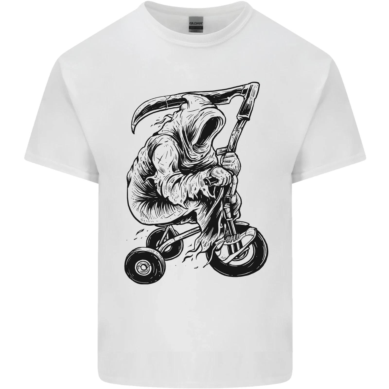 Grim Reaper Trike Bicycle Cycling Gothic Kids T-Shirt Childrens 4XL