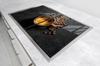 Glass protective plate for the stove 2x45x52 Coffee