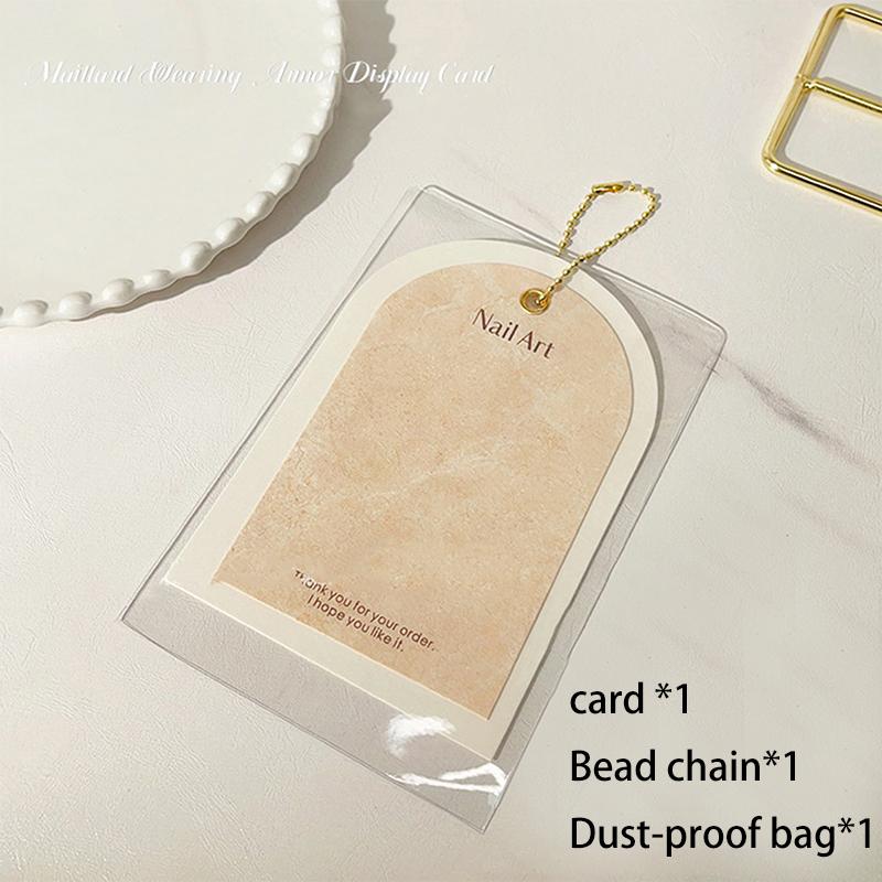 Nail Art Display Shelf False Nail Display Photo Stand Wearing Nail Display Cards Dustproof Bag Storage Nail Display Storage Tool