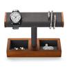 Wooden Watch Display Stand Watch Design Watch Hanging Watch Unisex Holder, Storage, Stand, T-Bar Tower, Rack, (Dark Gray)
