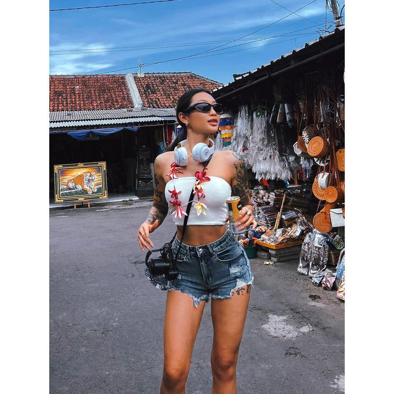 

Модный тип Сексуальные Сексуальные Шорты из Денима с Высокой Посадкой, Выстиранные и с Рваным Необработанным Краем, Женские Летние Новинки, Стройнящие, Горячие Брюки для Бедер Blue Collection Baby Gift Belt XL