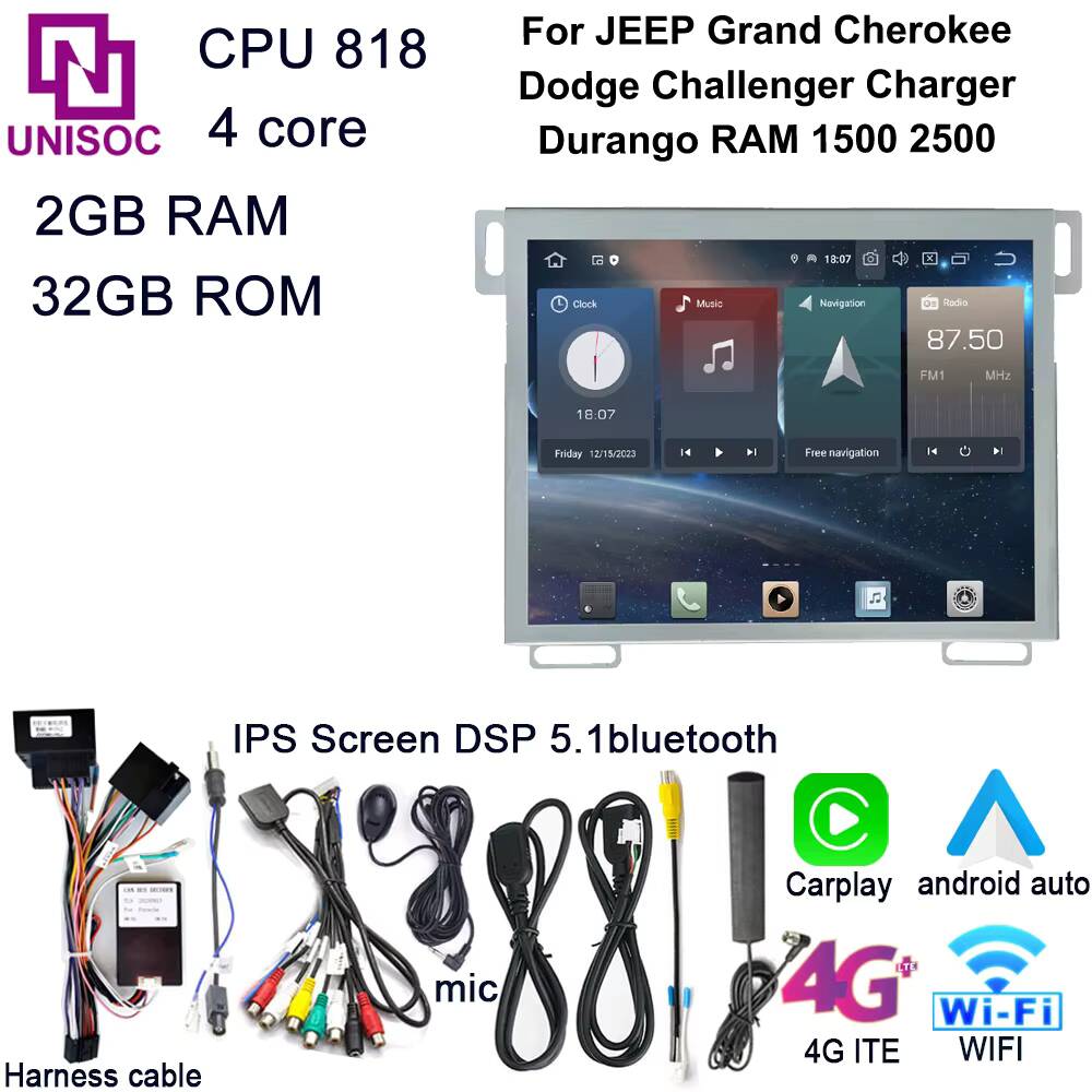 Ysmd8 For Dodge Challenger Charger Durango RAM 1500 2500 For JEEP Grand Cherokee Car Radio Multimedia Player Android Auto Carplay GPS