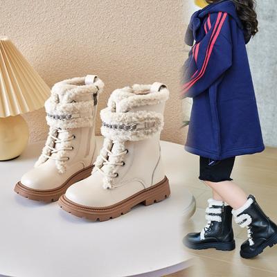 Kinder neue Winter samt warme Baumwollstiefel Jungen und Mädchen Schneestiefel koreanische Version kurze Stiefel