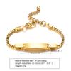 Personalisierter Edelstahl Schmuck Individuell Personalisierter Name ID Armband Mädchen Junge Neugeborene Kinder Geschenke Panzerkette Glied