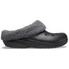 Crocs Comfortable Simple Floral Roll Clogs Unisex Clogs Black 210846-0C4