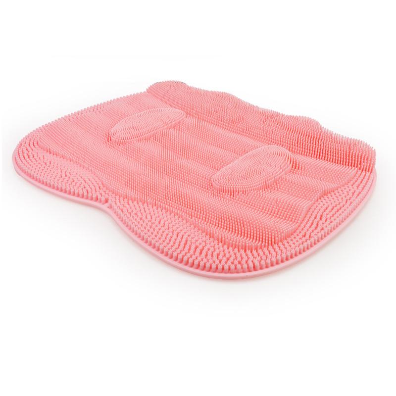 Hot Selling Silicone Bathroom Foot Wash Pad Scrubbing Pad Super Large Suction Cup Foot Massage Pad Back Rubbing Tool