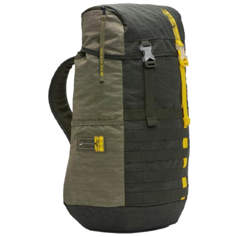 Nike Polyester Polyamide Backpack Regular Unisex Red Fir Green Casual CK1925-355