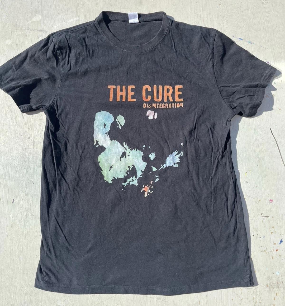 

Мужская футболка The Cure Черная Spell-Out M Disintegration 80-е Британский Готик Великобритания Темная S