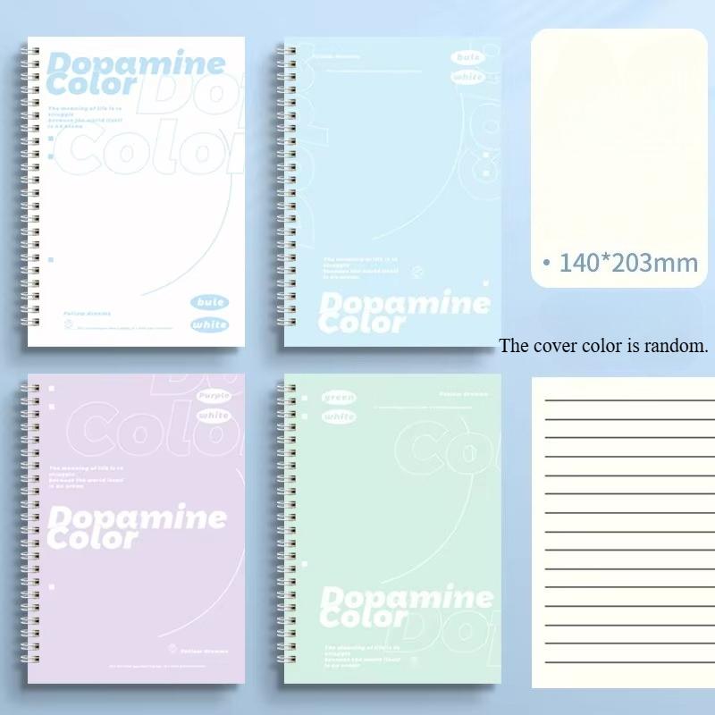1pc A5 Cartoon Line Coil Notebook Hard Cover Kawaii Korean Stationery School Supplies for Students Back To School