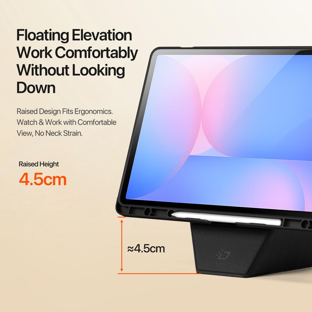 For Samsung Galaxy Tab S10 FE+ Tablet Case DUX DUCIS Vers Series Multi-function Folding Stand Leather Cover