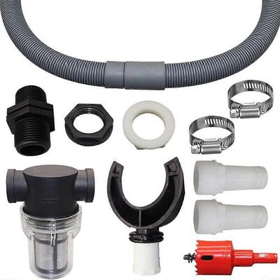 Regenwassersammler, RegenwassersammlerRegenwassersammler-Set mit flexiblem Schlauch (100 cm), Wasserfänger, Regentonnen-Anschlusssatz