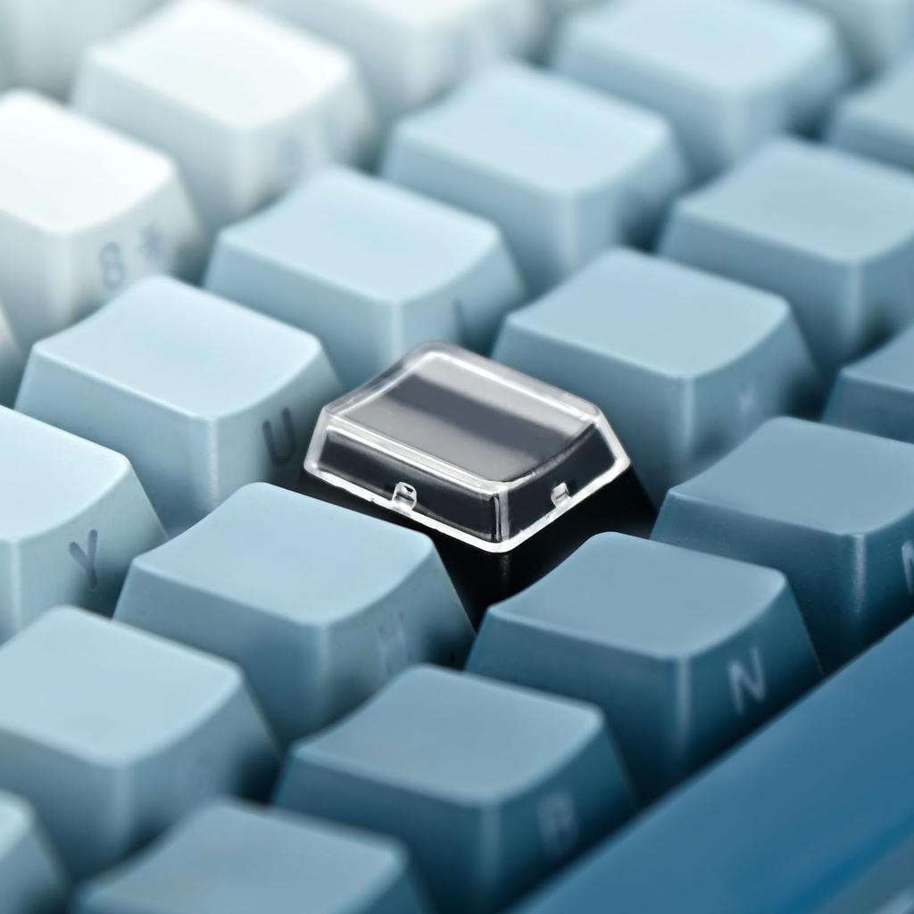 BTXETUEL Instant Custom Double Layer Keycaps with Transparent Cover Caps for DIY Removable Stickers and Paper Cuts Compatible with Cherry MX Switches