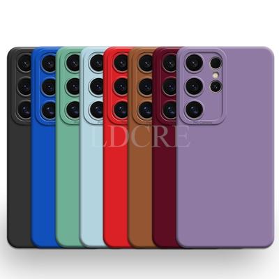 For Samsung Galaxy S24 Ultra Case Popular Liquid Silicone Camera Protector Cover Samsung S24 Plus Ultra Case TPU Phone Case