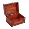 r_planning Retro Treasure Chest, Antique Wooden Storage Box, Domed with Rivets, Decorative