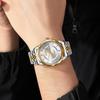 SKMEI Men's Watch Gold Silver Stainless Steel Business Classic Wristwatch Gentleman Waterproof Analog Stylish Simple Date Day Luxury Gift Silver