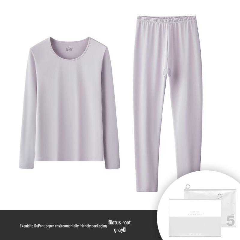 2025 Autumn Winter Cotton-Modal Couple's Warm Underwear Set