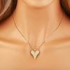 Nidin New Arrival Romantic Heart Shape Elegant Aesthetic Pendant Necklace 2 Styles For Female Male Shine Zircon Jewelry Gifts