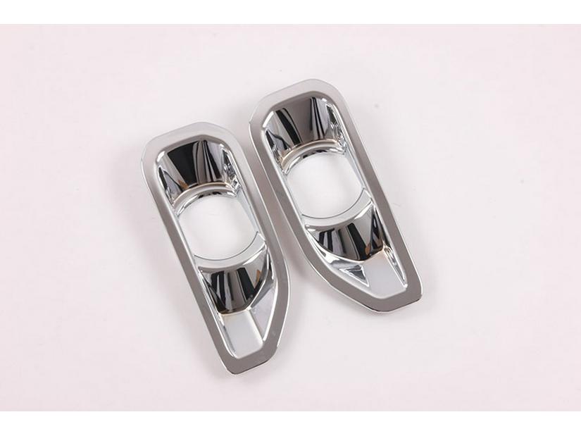 Compatible with 2019 Wrangler - ABS Electroplated Front Fog Light Cover Frame Decor.