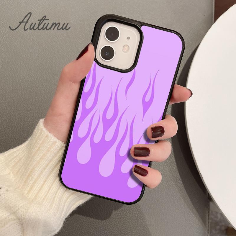 Flame Phone Case for iPhone 11 12 13 14 Pro Max Mini X XR XS SE 2020 5 6S 7 8 Plus Samsung Galaxy S21 S22 Cover Shell