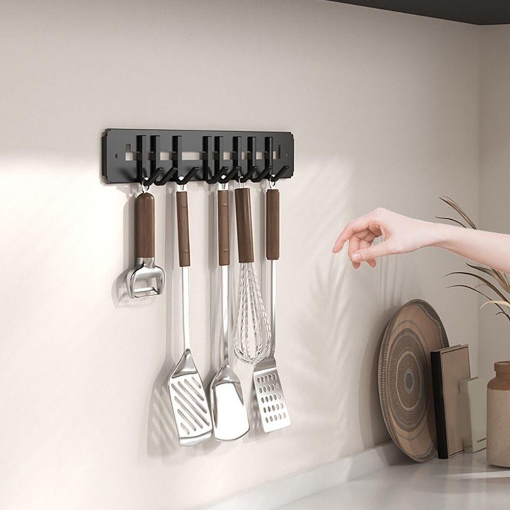 Carbon Steel Utensils Storage Row Hook Large Capacity Sundries Storage Hook  Entrance