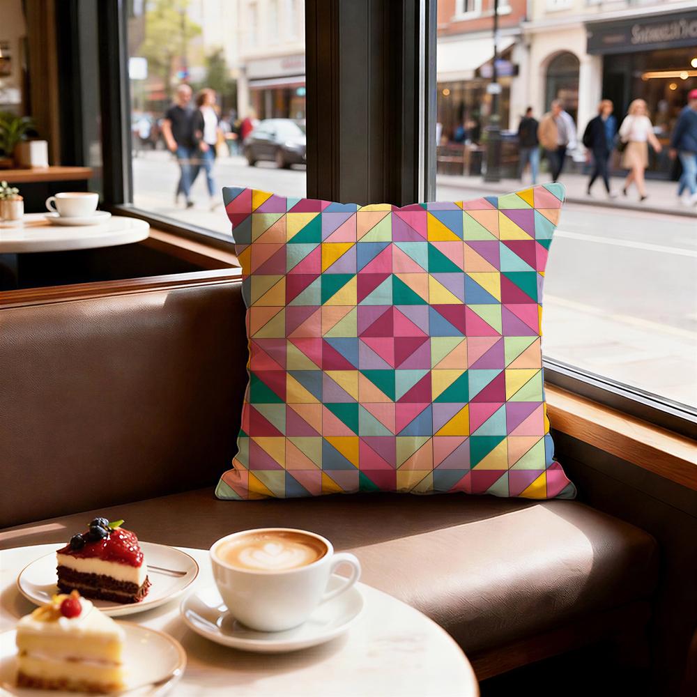 Woven Patterns Cushion Cover Set of Decorative Short Plush Pillow Covers for Sofa Soft Cushion Case x cm