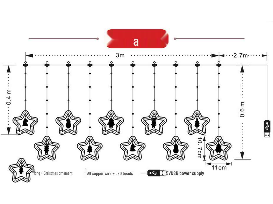 LED String Lights: Round Leather Wire, Christmas Tree Ornaments, Fairy & Icicle Lights for Festive Decor