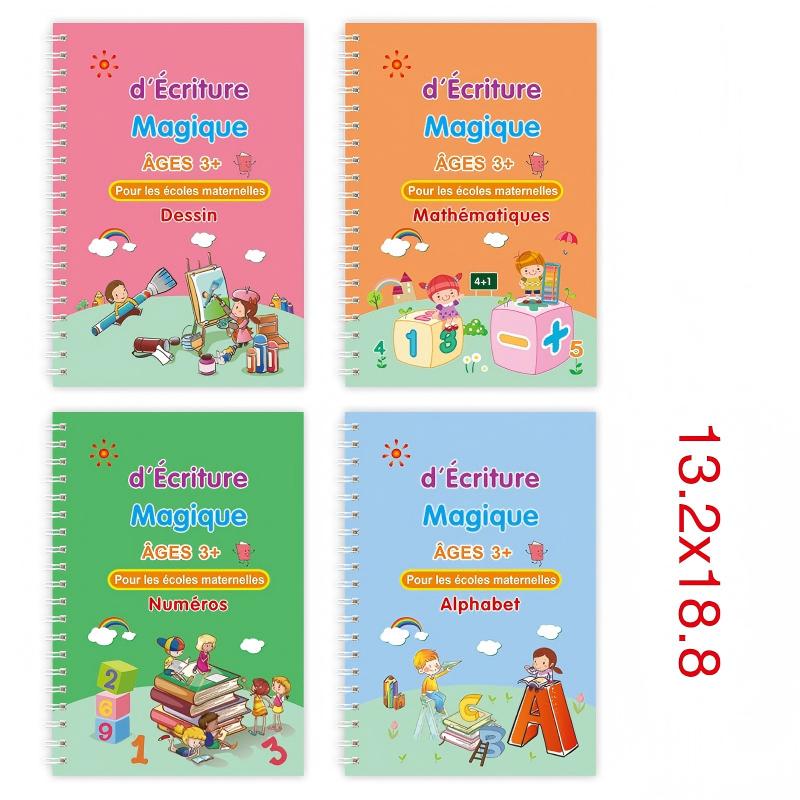 Kids Grooved Handwriting Practice Book English Early Education Fun Drawing Training Workbook