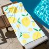 Summer Cherry Lemon Print Beach Towel Quick Dry Sand-Free Absorbent Lightweight Beach Blanket for Beach Vacation