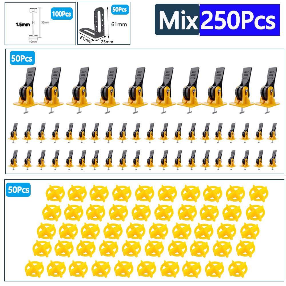5-750pcs Floor Tile Leveling System Clips Leveler Adjuster Tile Locator Spacers Set for Porcelain Tile Wall Construction Tools