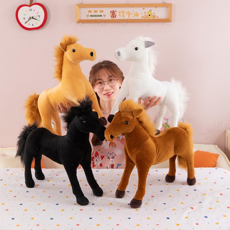 Peluche Cavallo Realistico Con Imbottitura in Cotone PP Per Bambini e Collezionisti