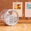 100Pcs Clear Flower Head Push Pins for Display Picture Note Memos Poster Cork Notice Board Pins Decorative Thumb Tacks