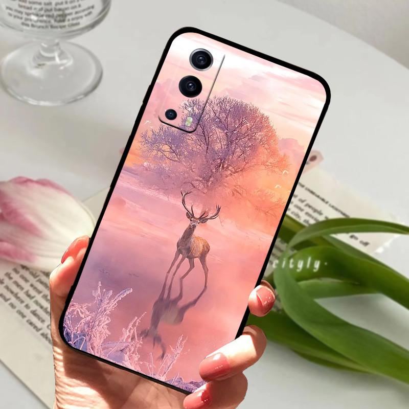 For vivo Y72 5G Case V2041 Silicone Shockproof Soft TPU Phone Cover For VIVO Y52 5G funda V2053 Capa Cartoon Painted Coque