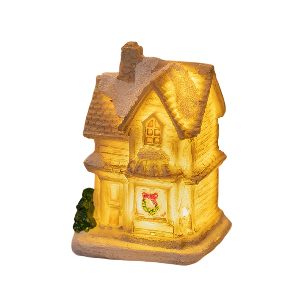 Vánoční vesnička LED Osvětlené vesnické domky, Vánoční vesnička kolekce Vnitřní pokojová dekorace Sběratelské budovy