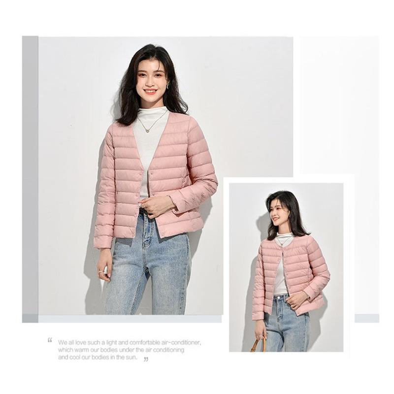 Women's Autumn And Winter Inner Wear Round Neck Warm And Lightweight Down Jacket