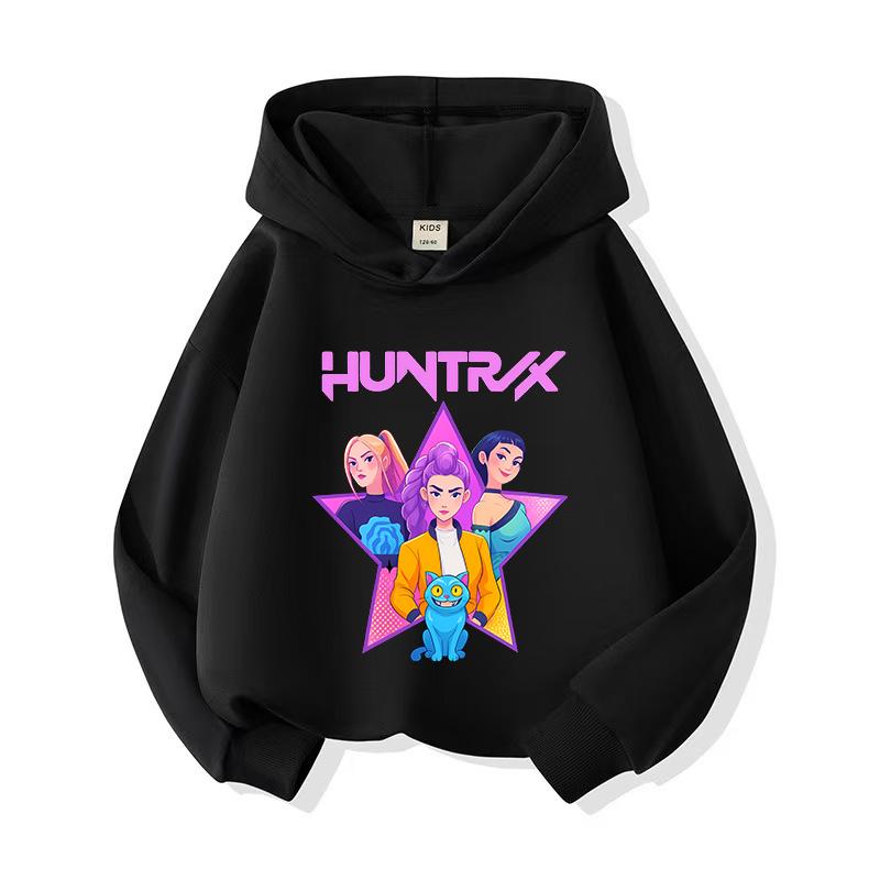 KPop Devil Hunter Cartoon Printed Fashion Children's Hoodie Casual Comfortable Hoodie
