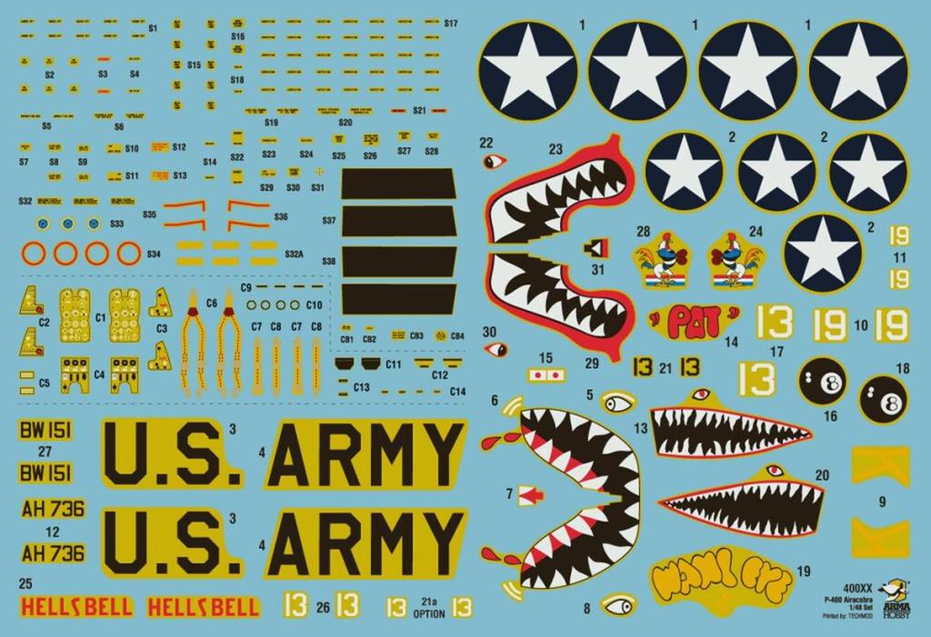 Arma Hobby Airacobra Plastikmodellbausatz ADL40014 1/48 P-400 (Flugzeug)