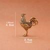 Brass Chicken Figurine Pet Animal Tabletop Decor for Bathroom