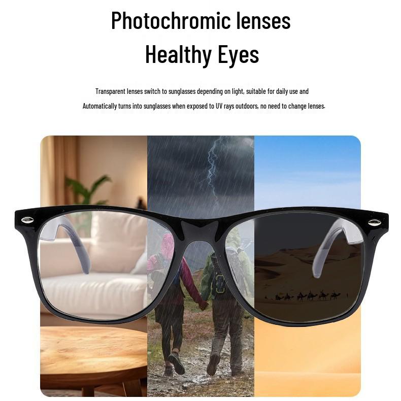 AI Bluetooth Translation Glasses: LC103-02 UV Color-Changing Lenses, Music & Call Functionality Sunglasses
